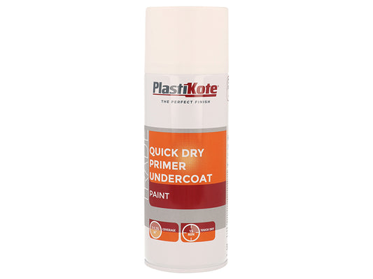 PlastiKote 440.0071000.076 Trade Quick Dry Primer Spray White 400ml