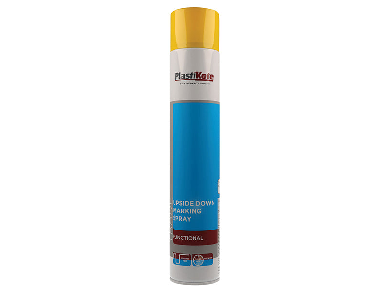 PlastiKote 440.0071032.074 Trade Upside Down Marking Spray Paint Yellow 750ml