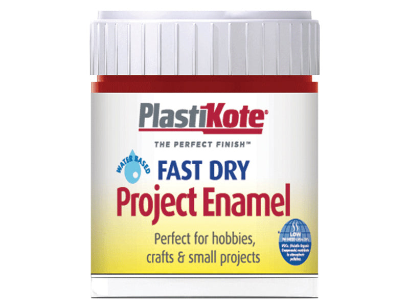 PlastiKote 440.0000025.067 Fast Dry Enamel Paint B25 Bottle Metallic Red 59ml
