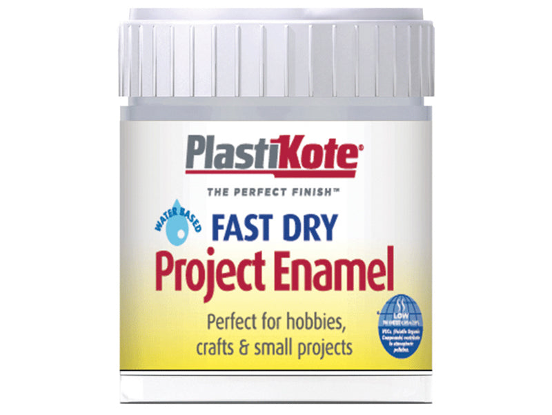 PlastiKote 440.0000035.067 Fast Dry Enamel Paint B35 Bottle Chrome 59ml