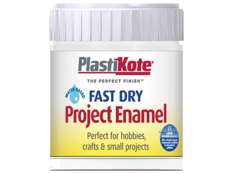 PlastiKote 440.0000004.067 Fast Dry Enamel Paint B4 Bottle Gloss White 59ml