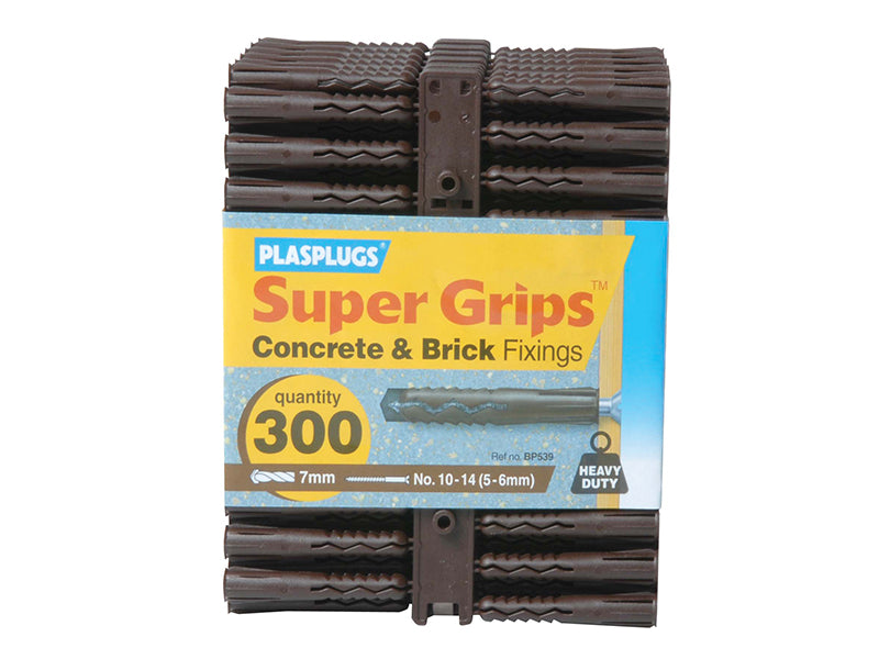 Plasplugs BP539CC BP 539 Solid Wall Super Grips� Fixings Brown (300)