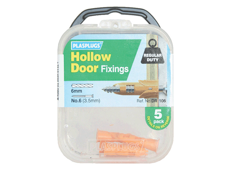 Plasplugs DR106 DR 106 Hollow Door Fixings (5)