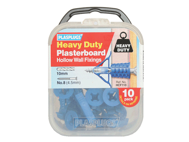 Plasplugs HCF110 HCF110 Heavy-Duty Plasterboard Fixings Pack of 10