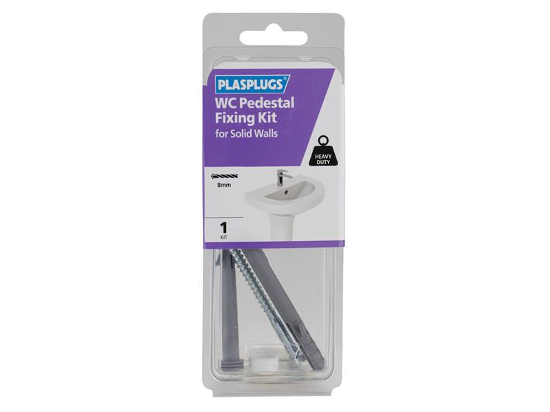 Plasplugs KPE107 WC Pedestal Fixing Kit for Solid Walls