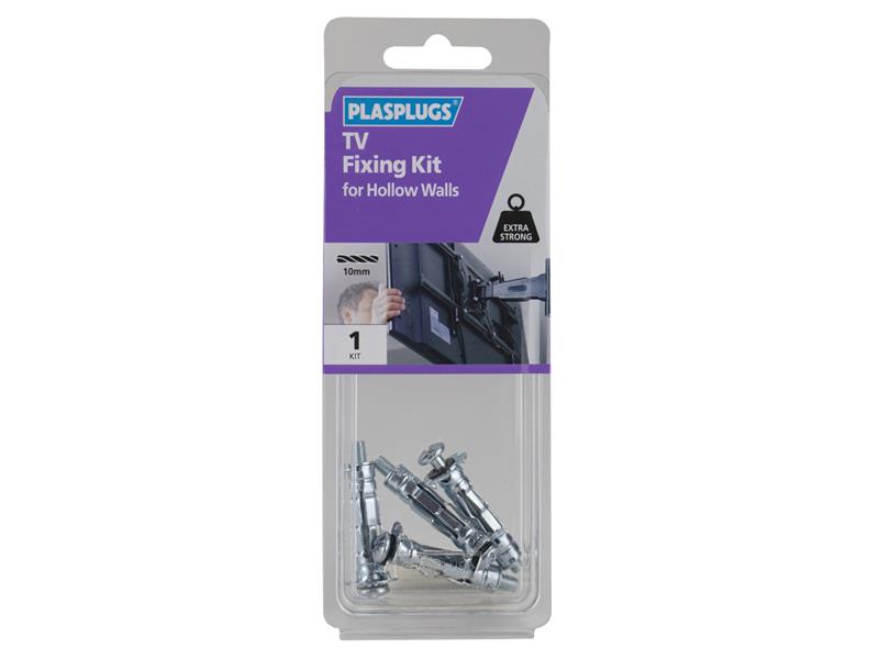 Plasplugs KTVH104 TV Fixing Kit for Hollow Walls
