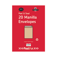 C5 P/Seal Man 115gsm Env Pack 10 x20