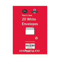 C6 P/Seal Wht 80gsm Env Pack 26 x20