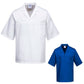 Portwest 2209 - Royal Blue & White Food Industry Short Sleeve Baker Shirt