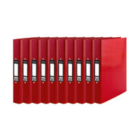 Pukka Brights R/Binder A4 Red Pk10