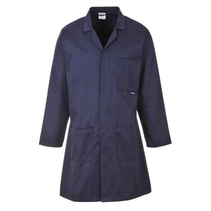Portwest 2852 - Navy Standard Lab Coat Jacket sz Large Regular