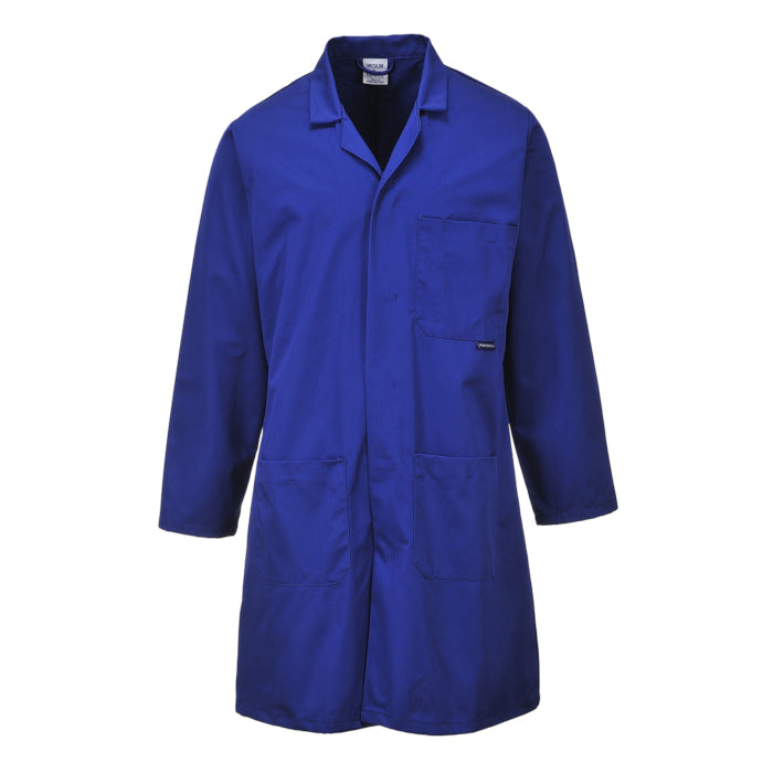 Portwest 2852 - Royal Blue Standard Lab Coat Jacket sz XSmall Regular