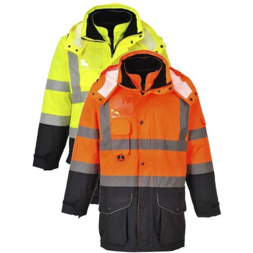Portwest S426 -  Hi-Vis 7-in-1 Contrast Traffic Jacket - ALL COLOURS