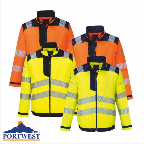Portwest T500 - PW3 Hi-Vis Work Jacket - Orange/Black