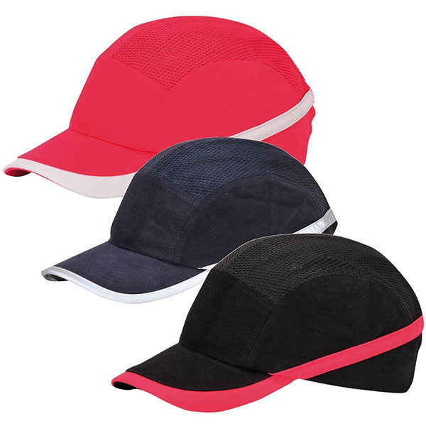 Portwest PW69 - All Colours vented hiviz bump cap safety hard hat Baseball