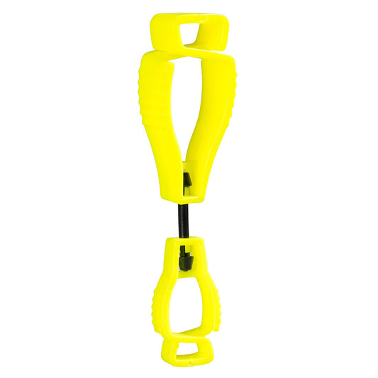 Portwest A002 - Yellow Metal Free Safety Glove Clip Holder Hanger Work Clamp