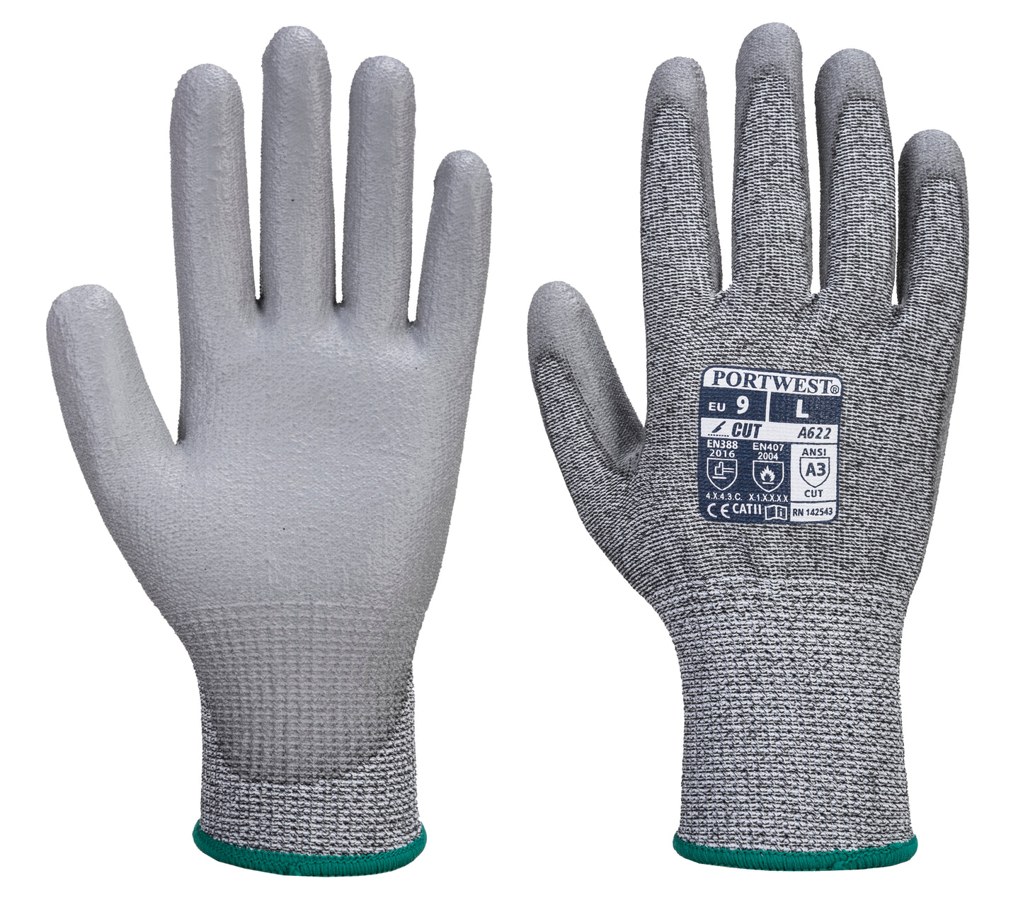 PORTWEST A622 Sz XXL Level 3 Medium Risk Cut resistant Glove PU Palm