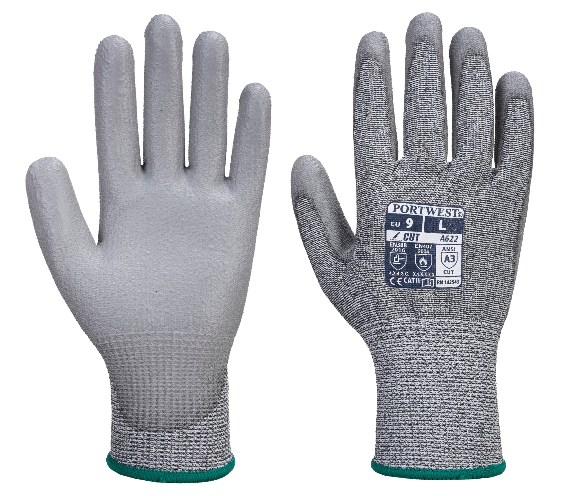 PORTWEST A622 Sz XXL Level 3 Medium Risk Cut resistant Glove PU Palm