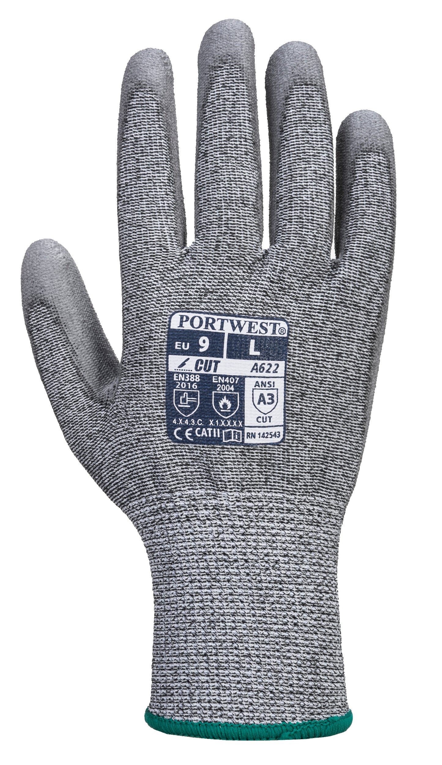 PORTWEST A622 Sz XXL Level 3 Medium Risk Cut resistant Glove PU Palm