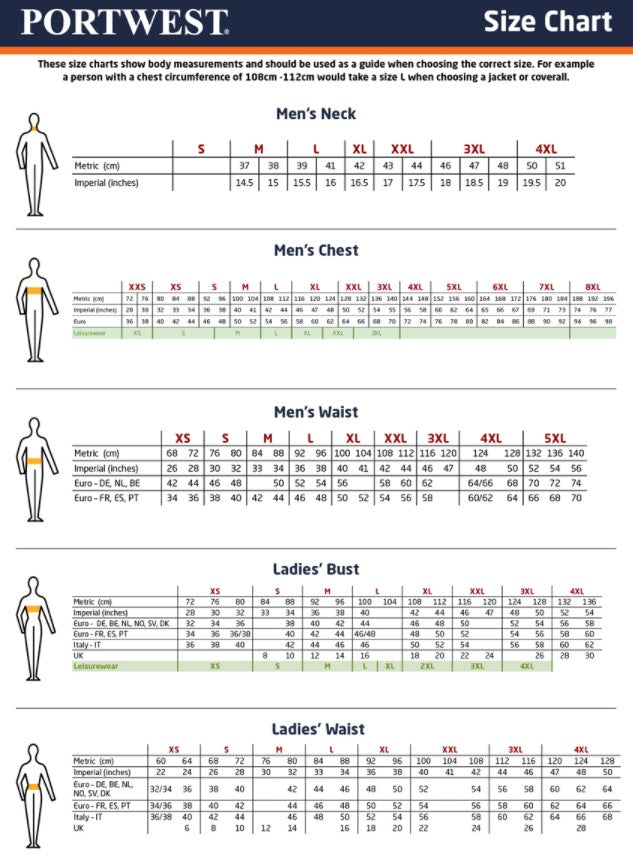 Portwest C375 Hi-Visibility Yellow Hi-Vis Zipped Vest sz XL Zip Reflective