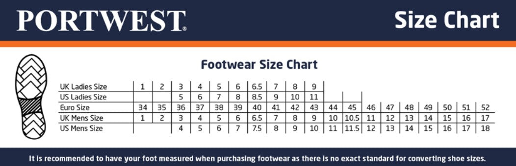 Portwest FW42 - Black Sz UK 4 Steelite Obra Sandal S1 Safety Shoe PPE