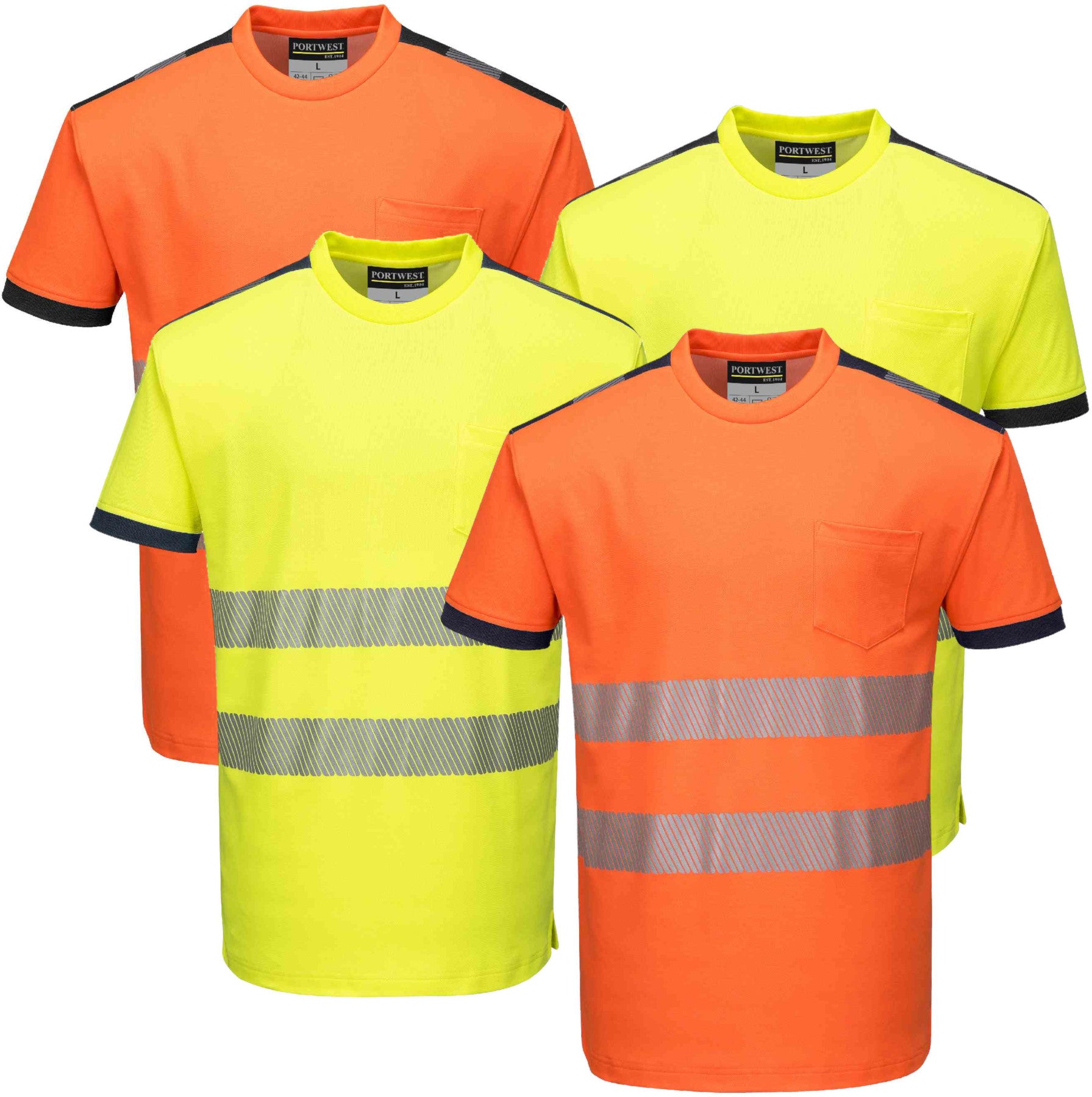 Portwest T181 - All Colours PW3 Hi-Vis Short Sleeved T-Shirt Viz Visibilty