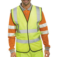 Hi-Viz Vest EN ISO20471 S/Ylw XL