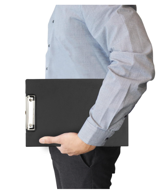 Rapesco 1520A Business Pack: 10 Fold Over Clipboards, A4+, Black