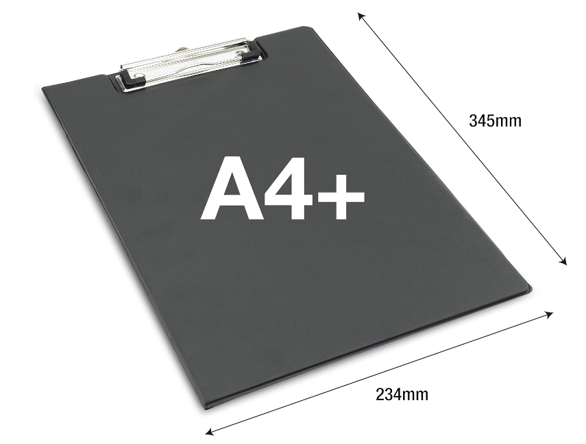 Rapesco 1520A Business Pack: 10 Fold Over Clipboards, A4+, Black