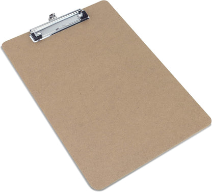 Rapesco 1601 A4 Hardboard Clipboard with Low Profile Clip, Pack of 12