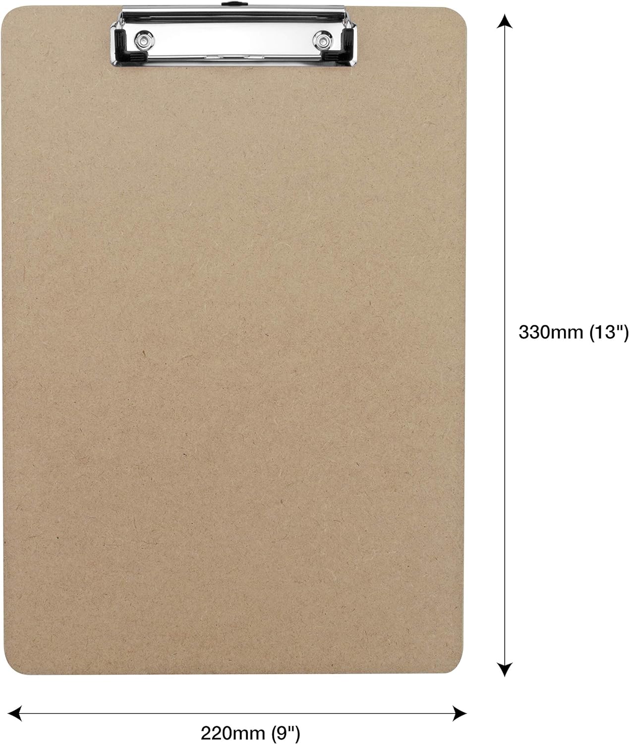 Rapesco 1601 A4 Hardboard Clipboard with Low Profile Clip, Pack of 12