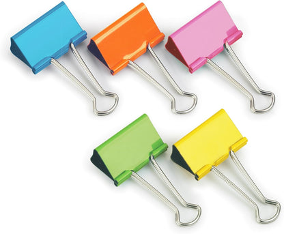 Rapesco FBC41COL 41 mm Foldback Clips, Assorted Colours, Pack of 10