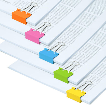Rapesco FBC41COL 41 mm Foldback Clips, Assorted Colours, Pack of 10