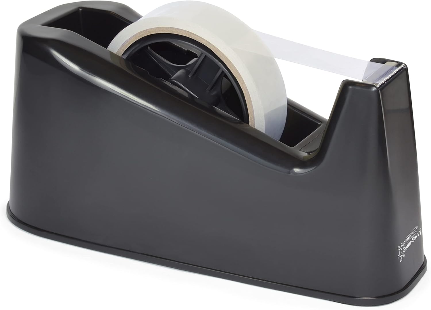 Rapesco RPTD500B Germ-Savvy Antibacterial, 500 Heavy Duty Tape Dispenser, Black