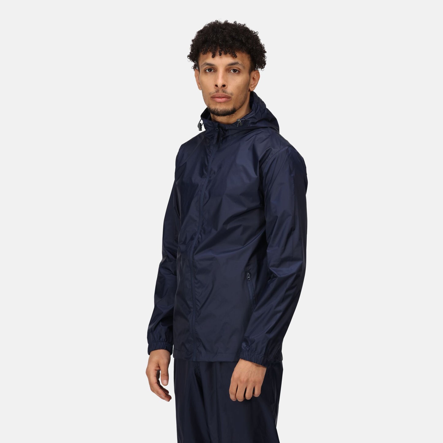 Regatta TRW248 | Pro Packaway Mens Waterproof Jacket | Black and Navy
