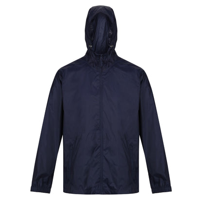 Regatta TRW248 | Pro Packaway Mens Waterproof Jacket | Black and Navy