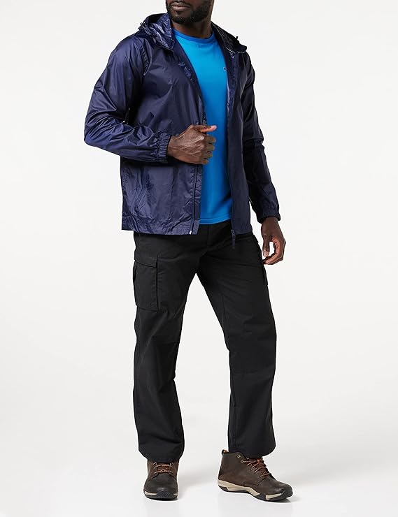 Regatta TRW248 | Pro Packaway Mens Waterproof Jacket | Black and Navy