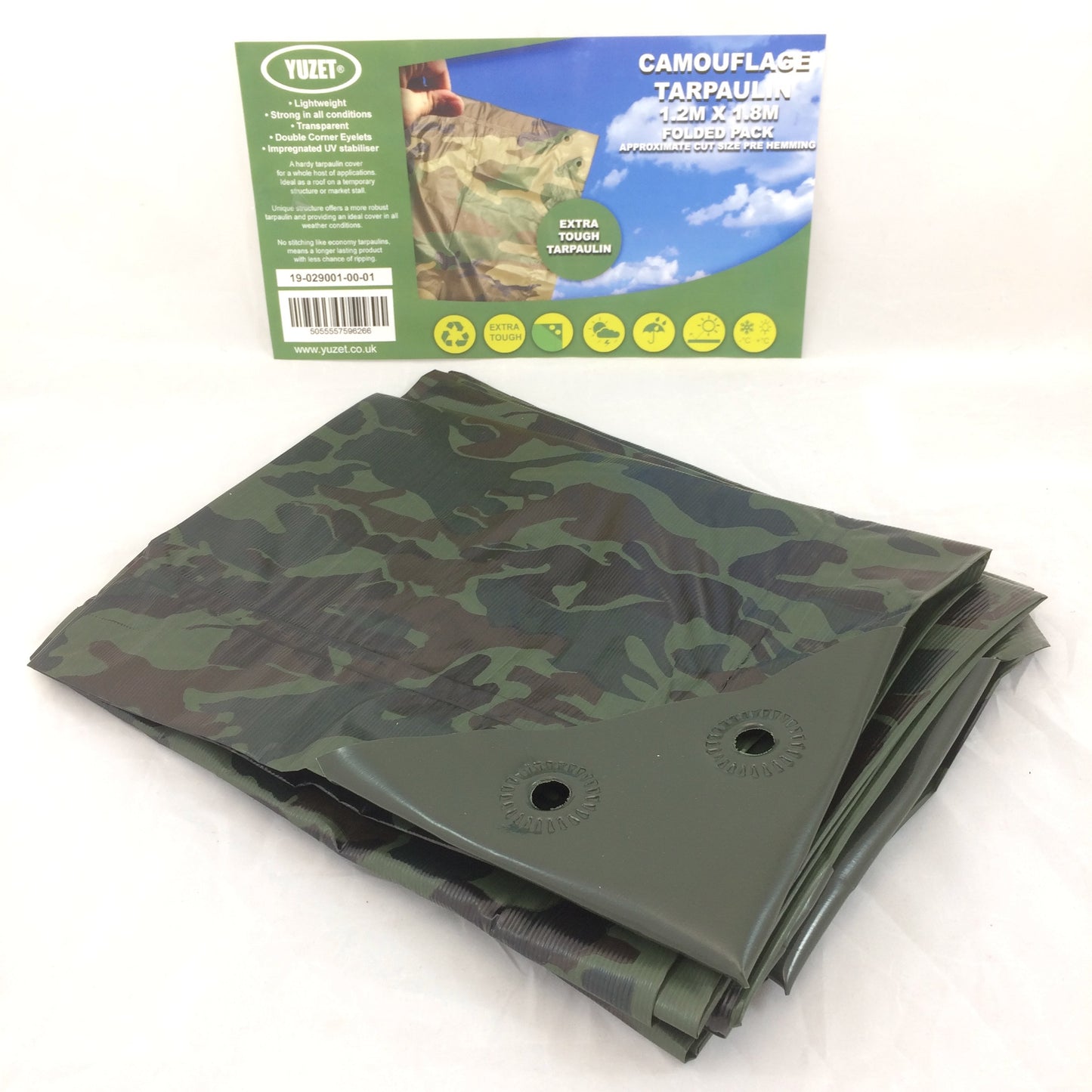 Yuzet Heavy Duty Reinforced Tarpaulin Waterproof Cover Tarp Ground Camping Sheet