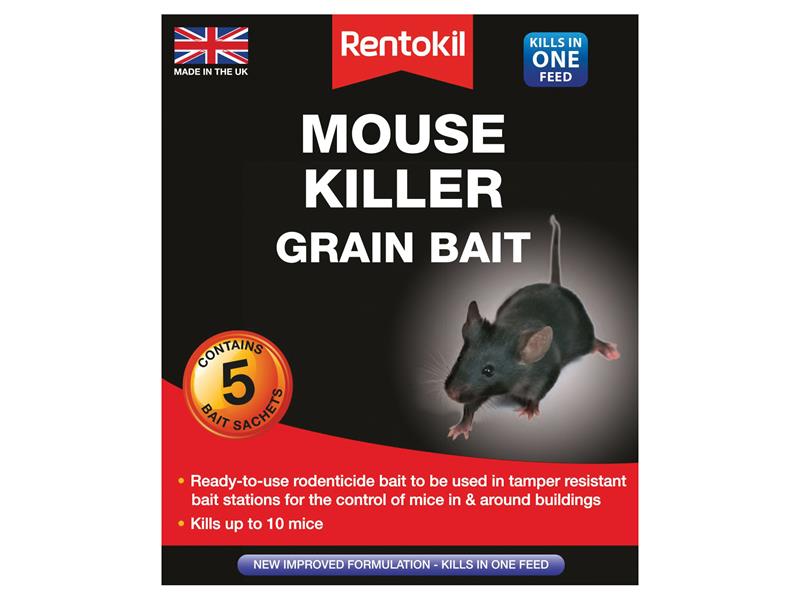 Rentokil PSM21 Mouse Killer Grain Bait (Sachets 5)