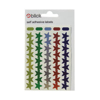 Blick Lbls Mtl Star 14mm Ast Pk1800