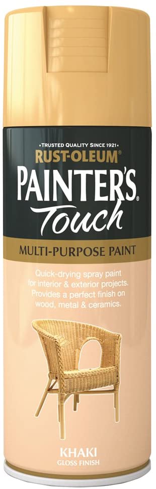 400ml Rust-Oleum Khaki Gloss Finish Painters Touch Spray Multi Purpose