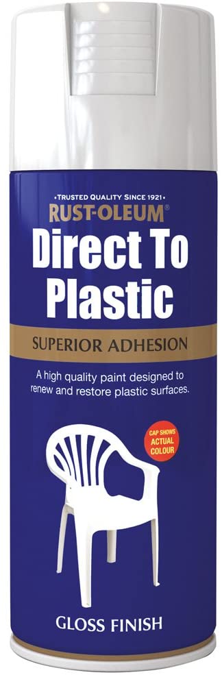 Rust-Oleum Superior Direct To Plastic Spray Paint Aerosol White Gloss