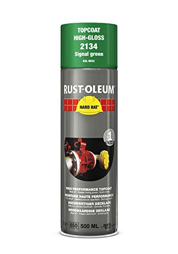 Rust-Oleum Signal Green Hard Hat Aerosol Industrial Spray Paint Top Coat 500ml
