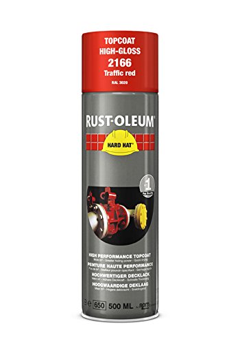 Rust-Oleum Traffic Red Hard Hat Aerosol Industrial Spray Paint Top Coat 500ml