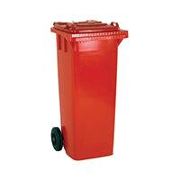 2 Wheel Refuse Container Red 140L