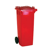 2 Wheel Refuse Container Red 80L