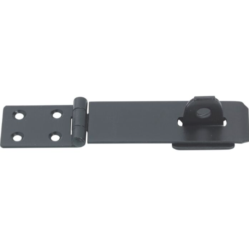 Perry No.HS617 Safety Hasp and Staple 115mm Black