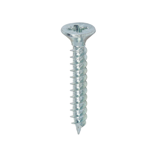 TIMCO Twin-Threaded Countersunk Silver Woodscrews - 7 x 1 Box OF 200 - 00071CWZ