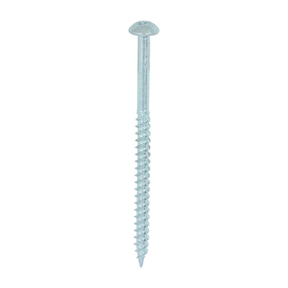TIMCO Twin-Threaded Round Head Silver Woodscrews - 10 x 3 Box OF 200 - 00103CRWZ