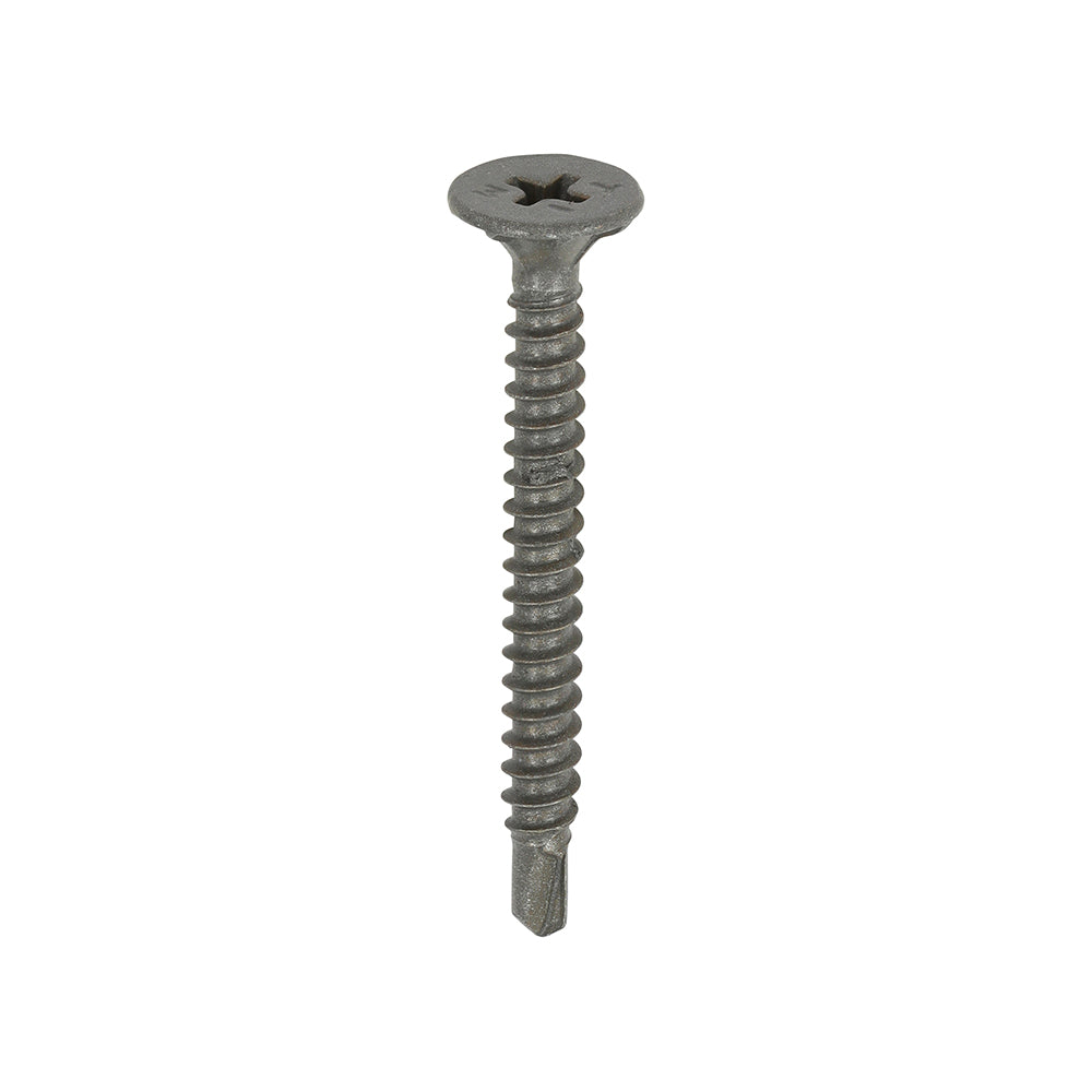 TIMCO Self-Drilling Cement Board Countersunk Exterior Silver Screws - 4.2 x 42 Box OF 200 - 217228